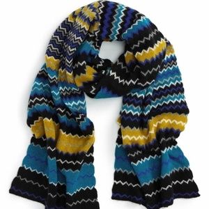Chevron Stripe Cashmere Muffler